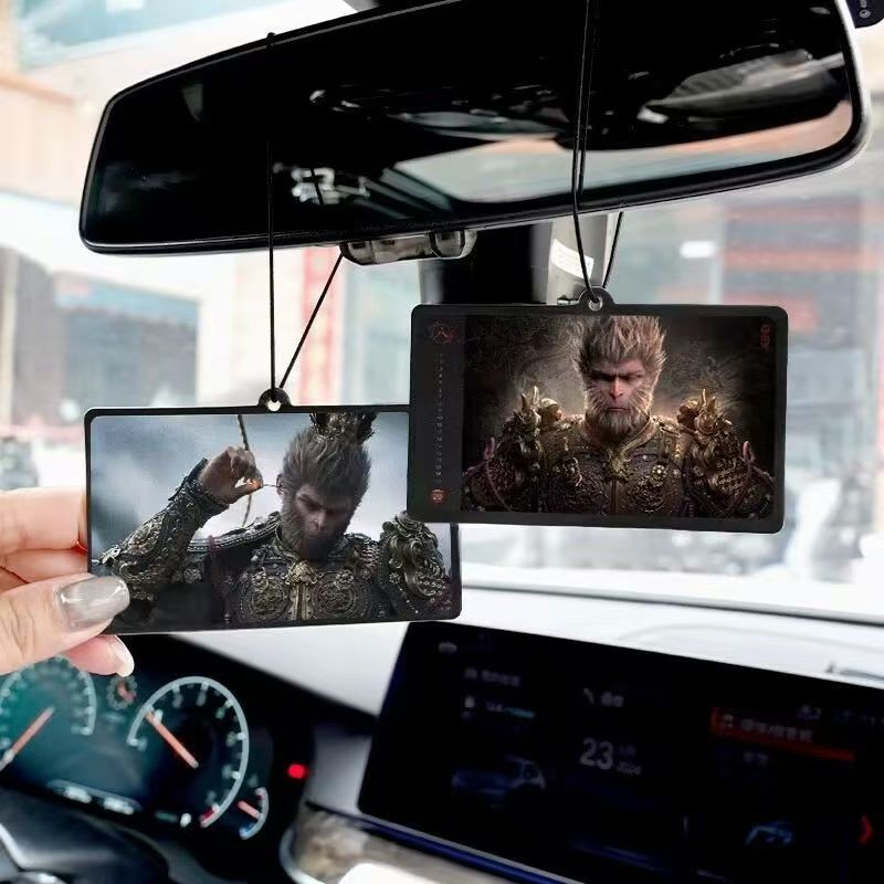 Car Air Freshener Black Myth Goku Game (5 Pieces) Eliminate odor-causing straps in your car and decorate your car with double-sided car air fresheners for a light scented atmosphere