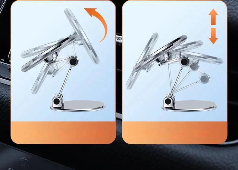 Car smartphone stand | Luxurious metal, foldable, magnetic