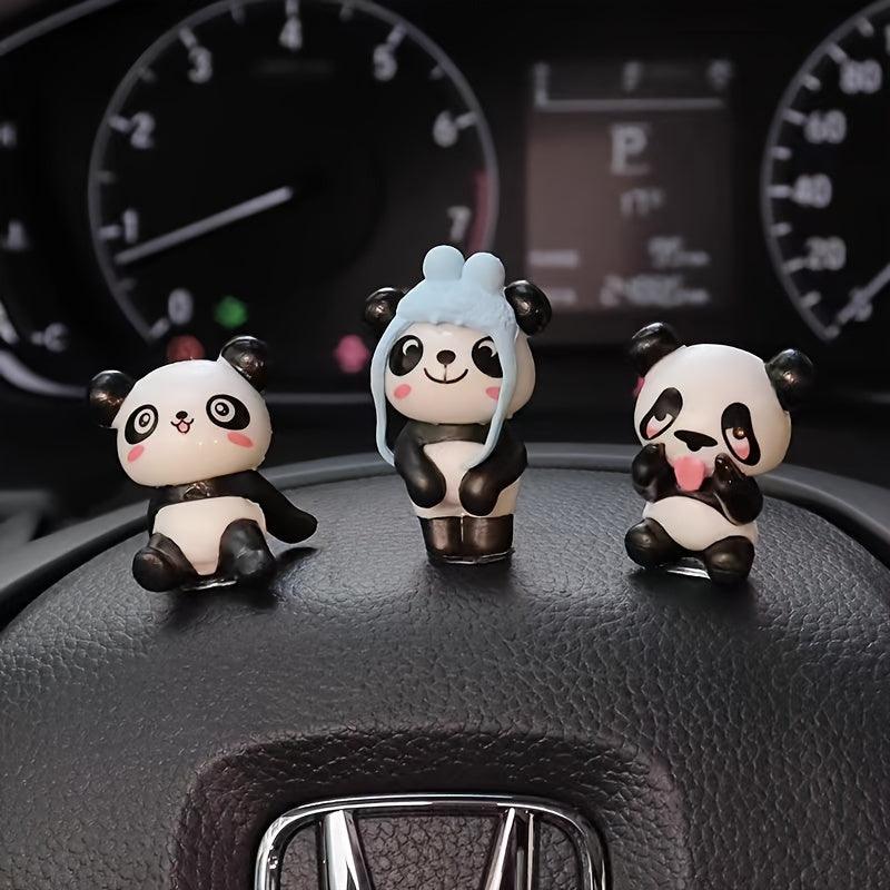 Car decorations | Stand, panda, car mount, car interior decoration, cute, ornaments, accessories, original, set of 8
