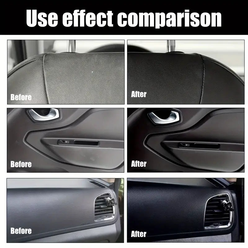 Vehicle plastic renovation agent, automotive interior coating agent, instrument panel repair agent, plastic leather polish agent