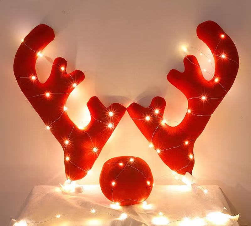 Christmas car reindeer decoration set | Reindeer antlers + red nose | Christmas decorations for your car | Stylish and cute budget car accessories!