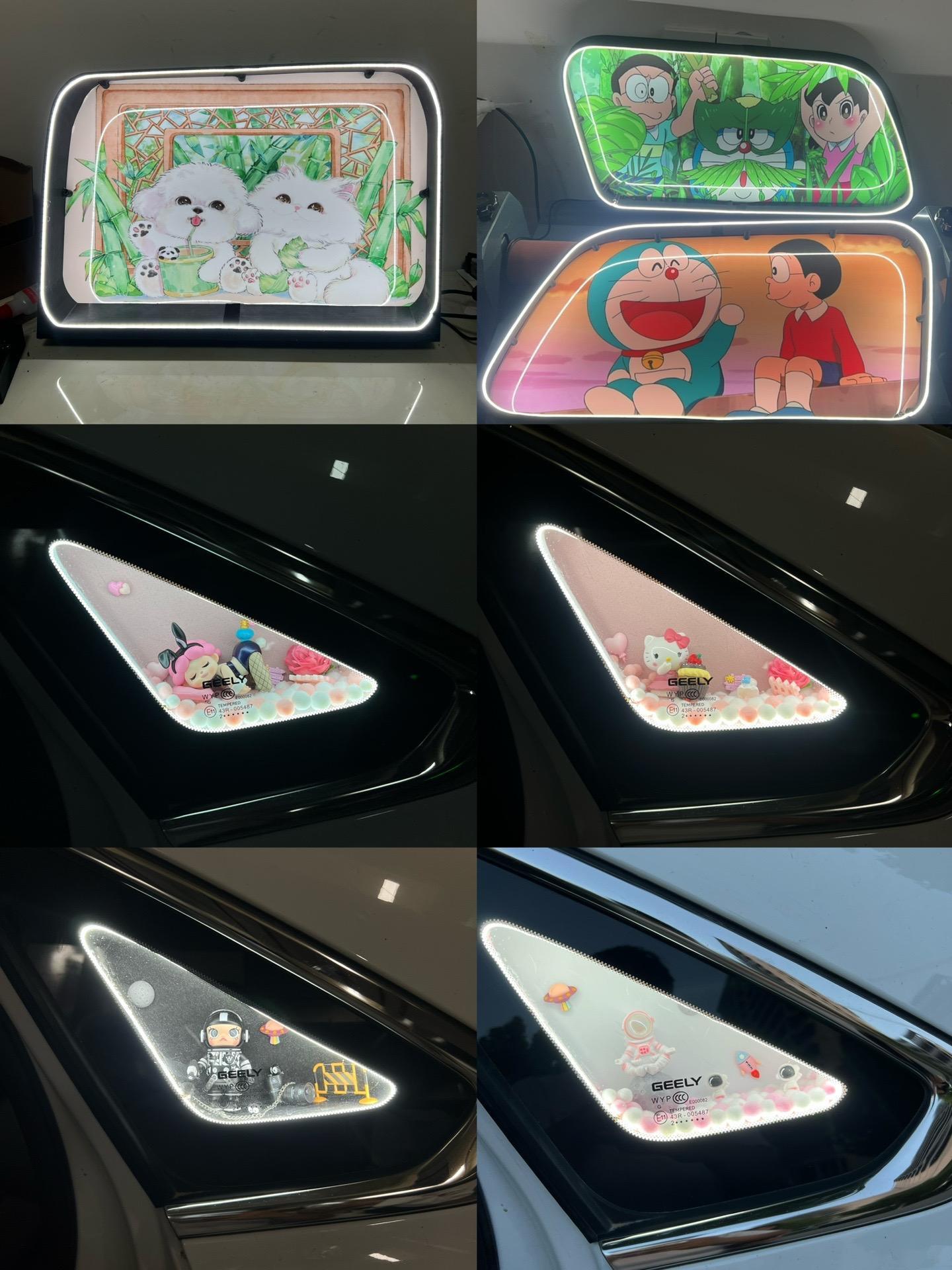 To customize your rear window, you will need to contact customer service by email.