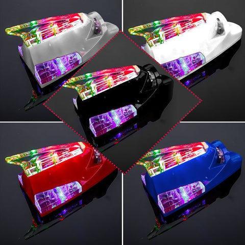 Shark fins rotate and light up with the power of the wind Colorful decorative lights Prevent car rear-end collisions