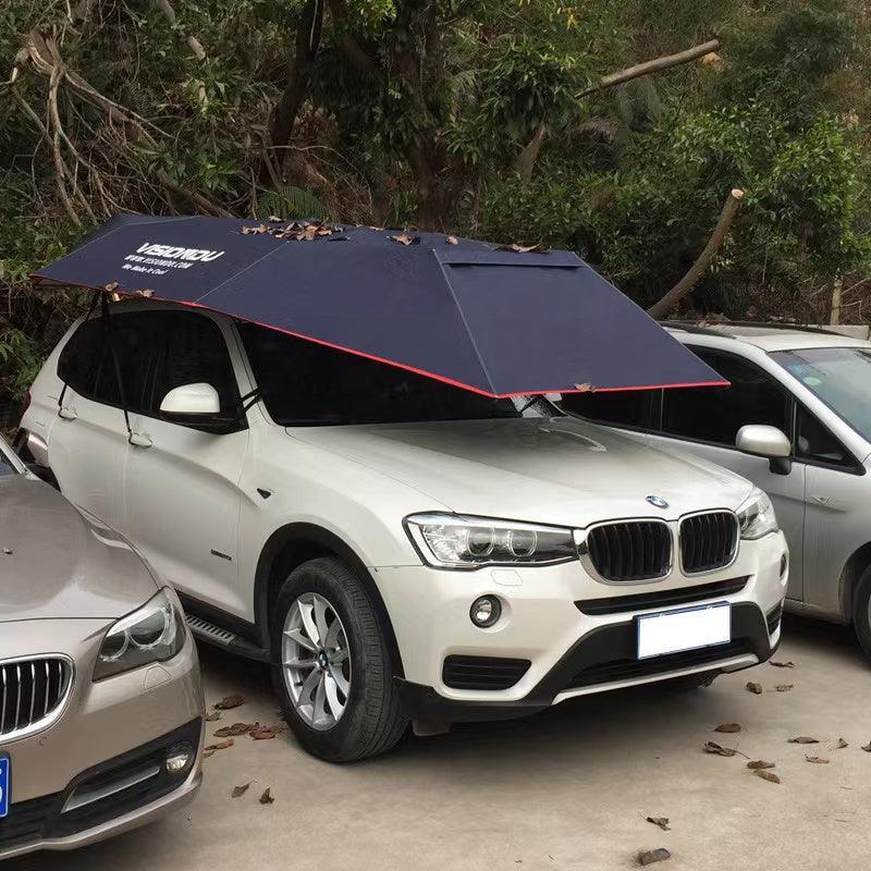 Car Parasol Automatic Canopy Car Clothing Mobile Car Shed Shade Sunscreen Car Sunshade Umbrella Outdoor Car Roof Anti-Ice Canopy Automatic Car Clothing Parasol Car Hood 