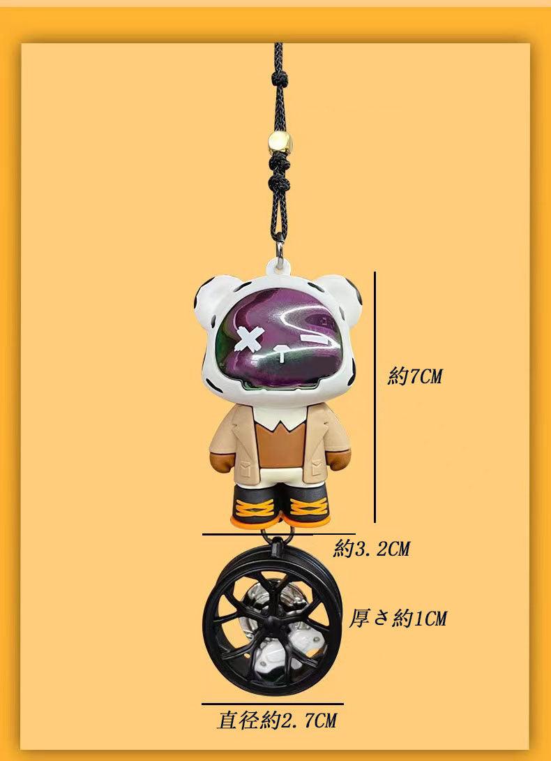 潮酷小熊車内ストラップ可愛くて精巧なタイヤストラップ車内ペンダント