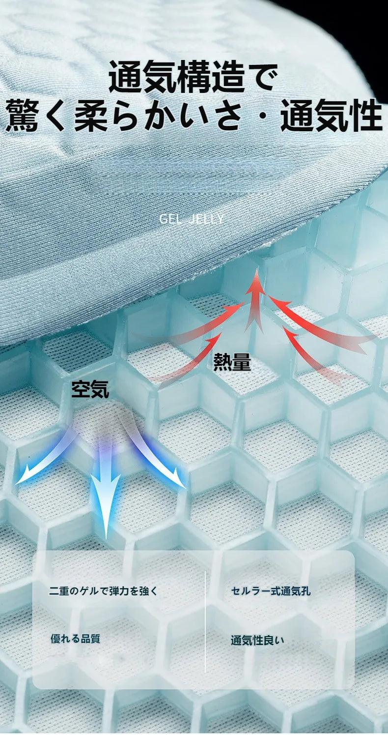 車の夏用ハニカムクッション｜多機能ジェルクッション・夏用・車用・通気性・クールパッド・オールシーズン対応・アイスパッド