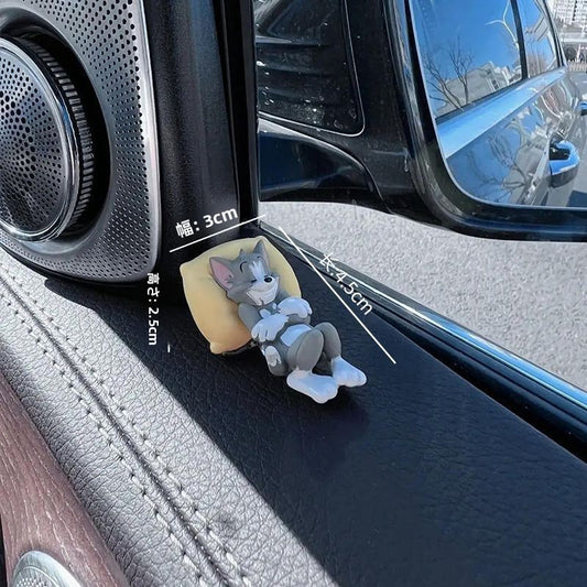 トムとジェリー 車用フィギュア かわいい車内飾り キャラクター ミニ置物 デスクインテリアにも最適